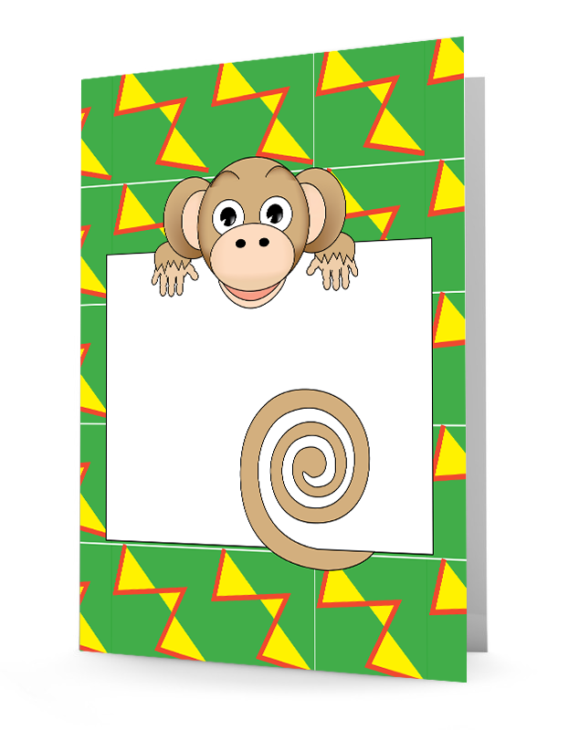 Jungle Animals Monkey Folder