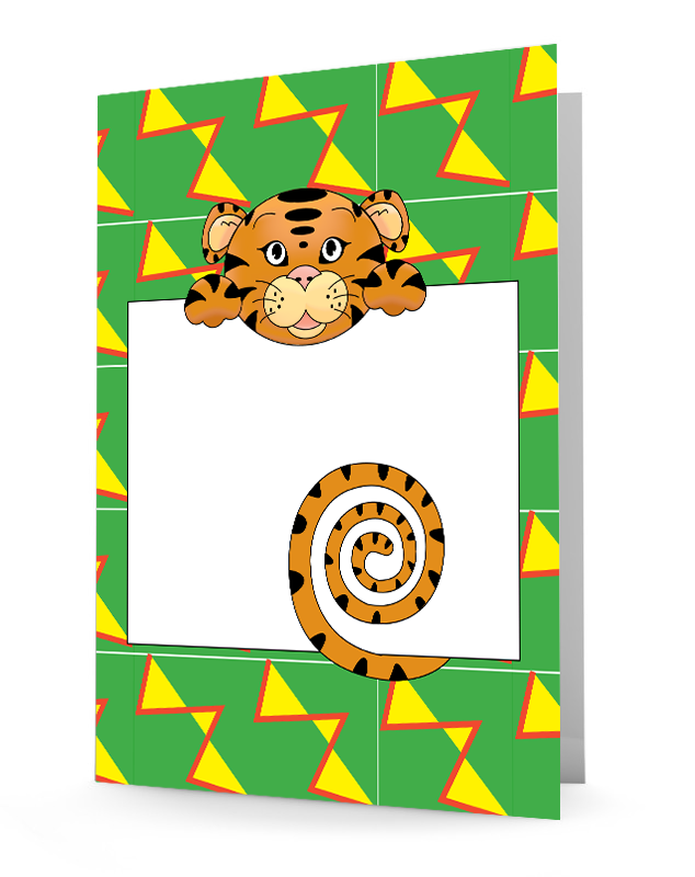 Jungle Animals Tiger Folder