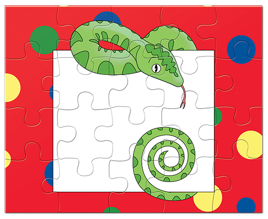 Jungle Animals Snake Puzzle