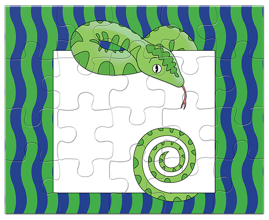 Jungle Animals Snake Puzzle