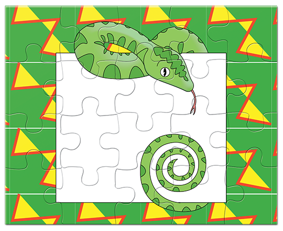 Jungle Animals Snake Puzzle