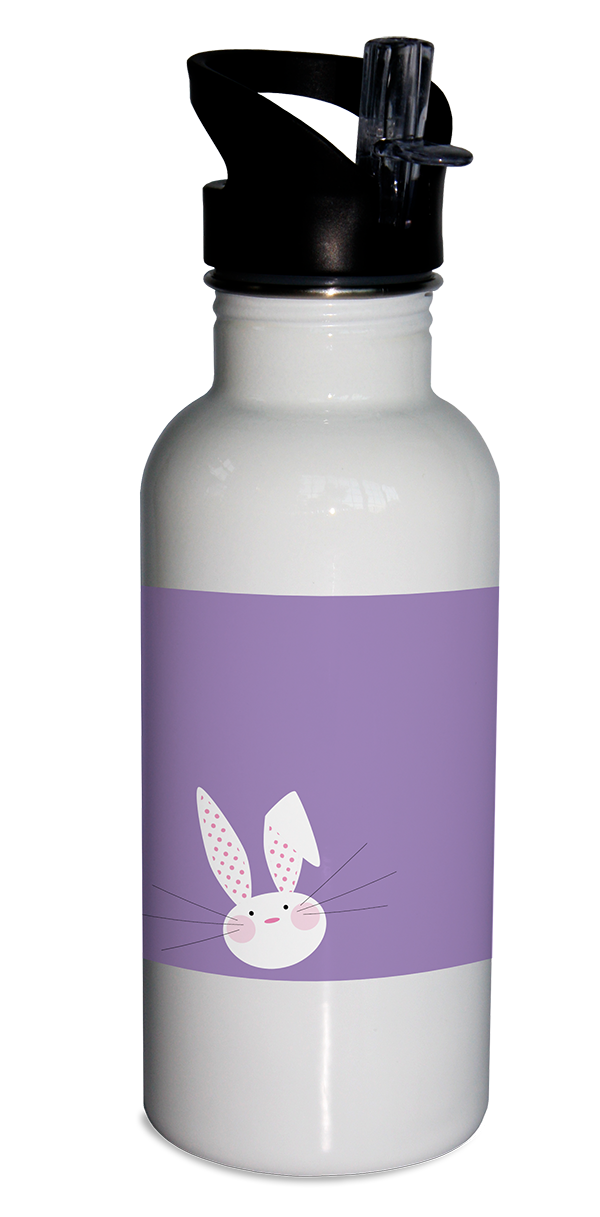 Bunny water bottle, stainless steel water bottle, personalized water bottle