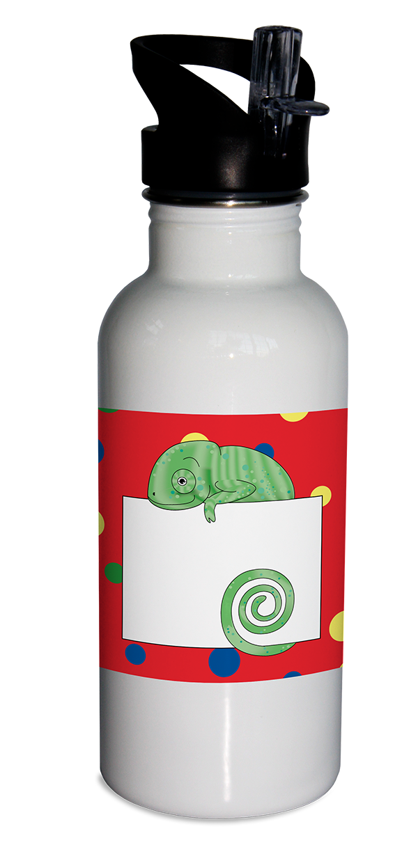 Jungle Animals Chameleon Water Bottle