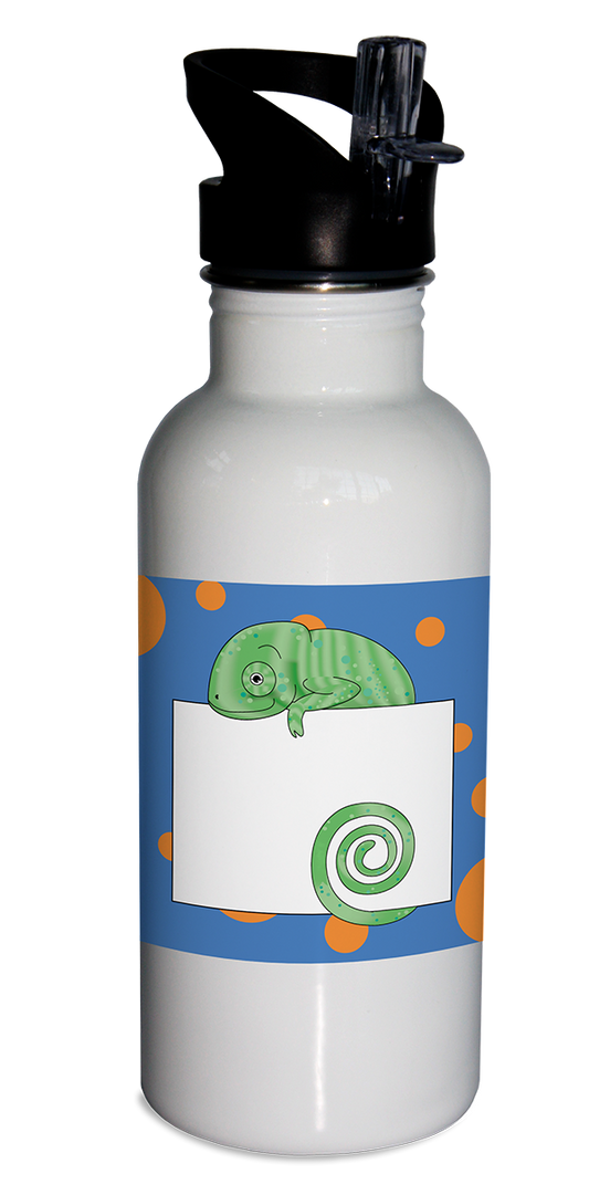 personalized water bottle, stainless steel water bottle, chameleon water bottle