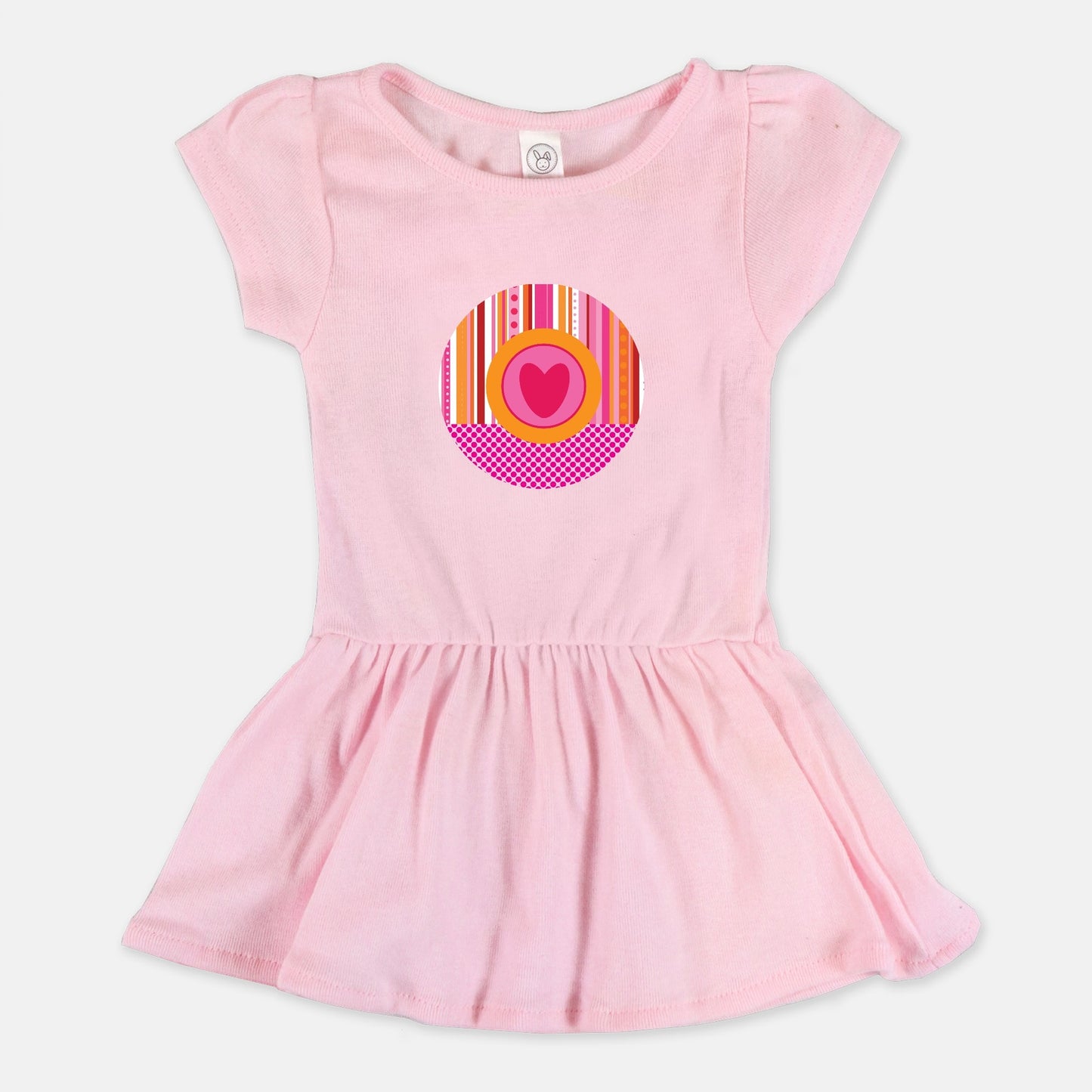 Powerful Pink Paint Toddler Ribbed Dress