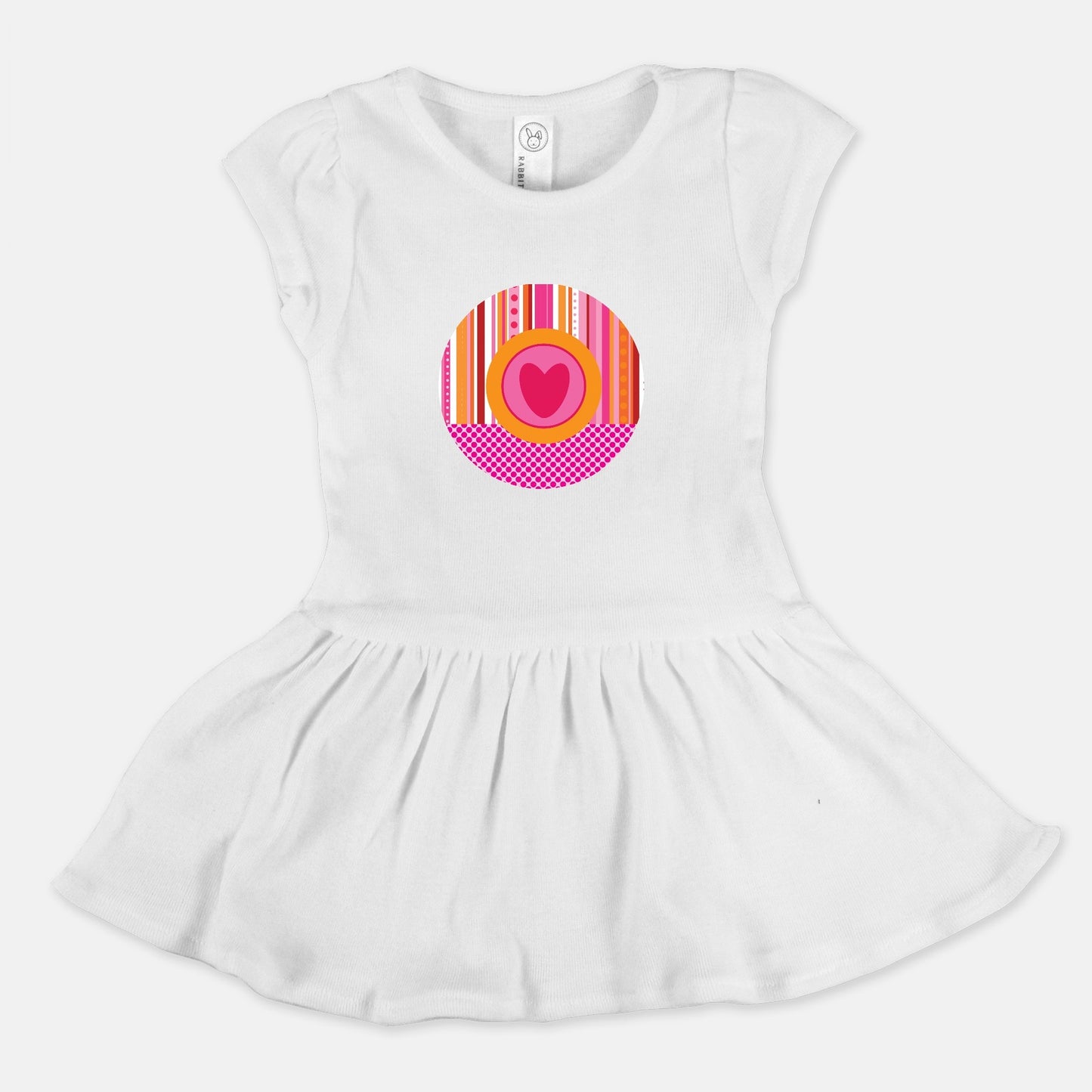 Powerful Pink Paint Toddler Ribbed Dress