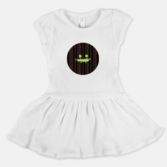 Green Ghoul Toddler Ribbed Dress