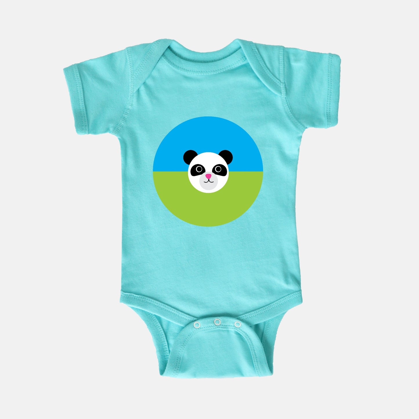 Furry Friends Panda Short-Sleeve Baby Bodysuit