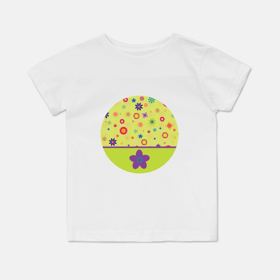 Floating Flowers Purple Short-Toddler Tee