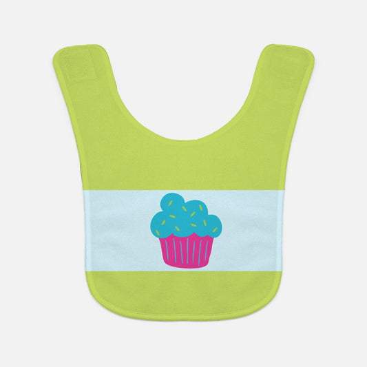 Cupcake Trio Baby Bib | Blue Cupcake