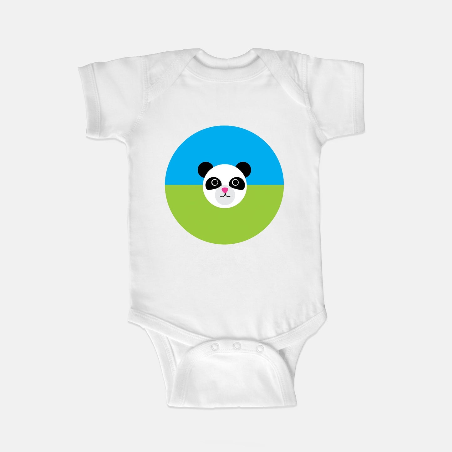 Furry Friends Panda Short-Sleeve Baby Bodysuit