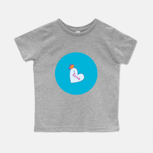 Flower Fields Heart Short-Sleeve Toddler Tee