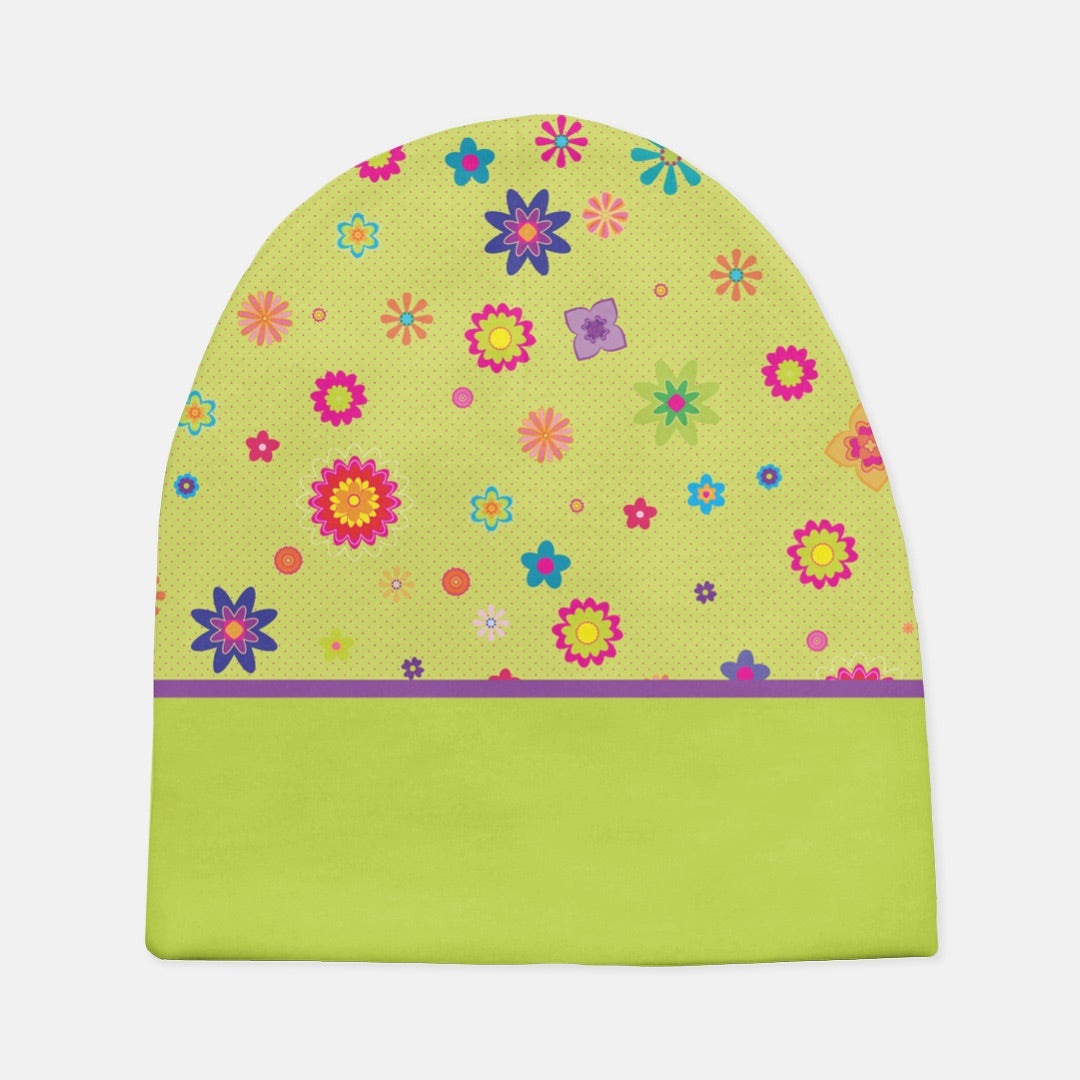 Floating Flowers Baby Beanie Hat