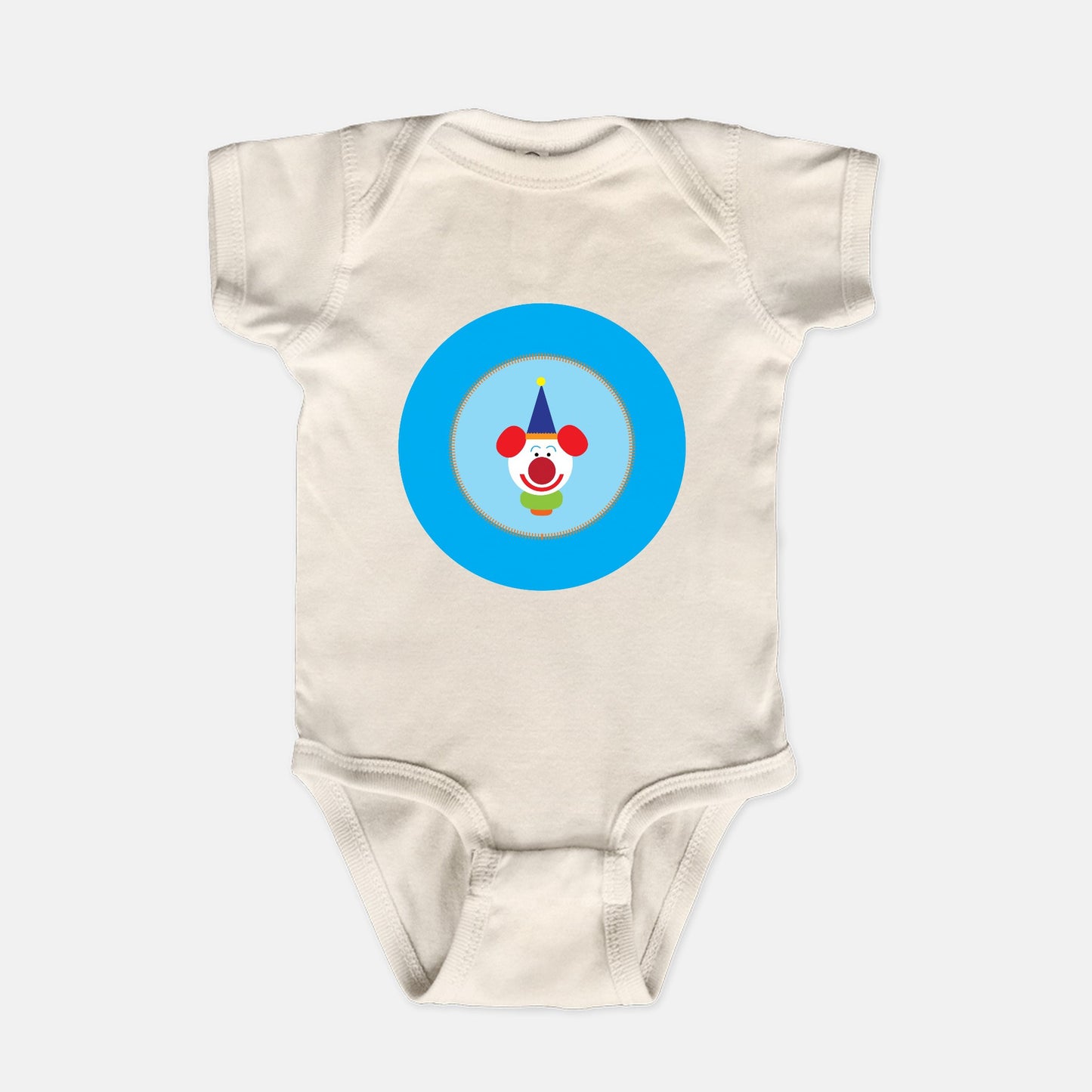 Laughing Clown Short-Sleeve Baby Bodysuit