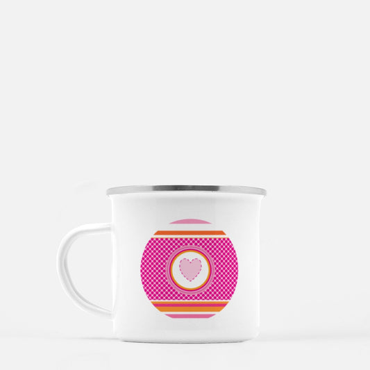 Pastel Pink Stripes Horizontal 10-oz. Camp Mug