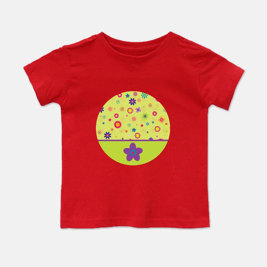 Floating Flowers Purple Short-Toddler Tee