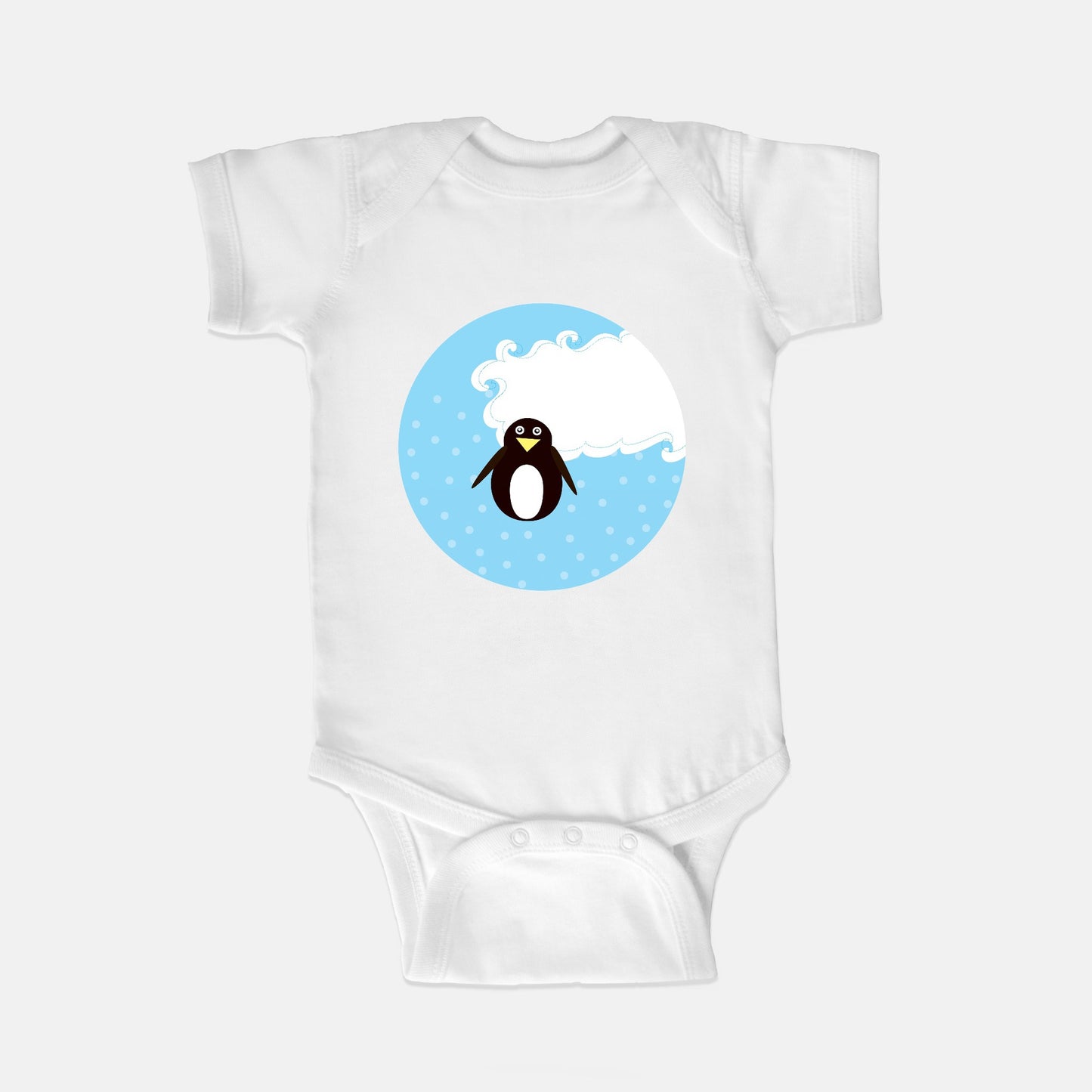 Perfect Penguin Short-Sleeve Baby Bodysuit