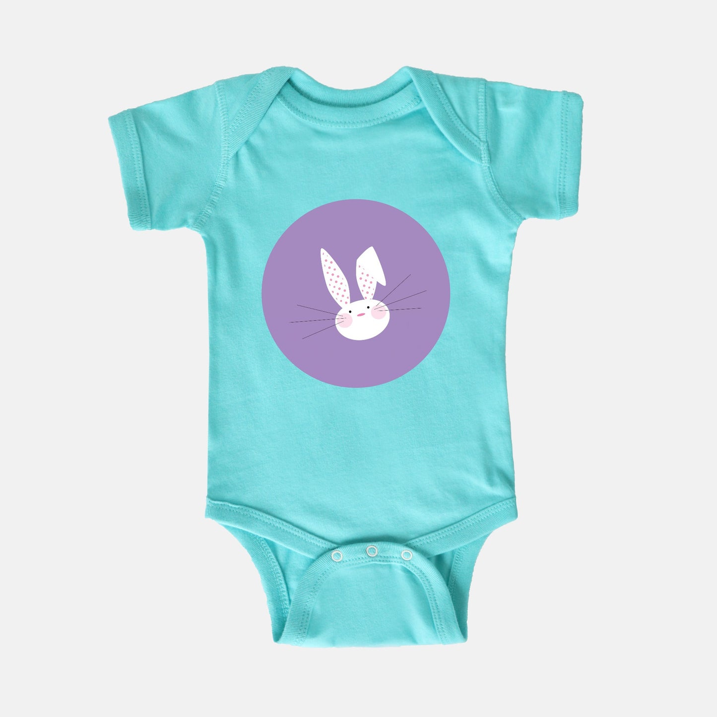 Happy Bunny Short-Sleeve Baby Bodysuit