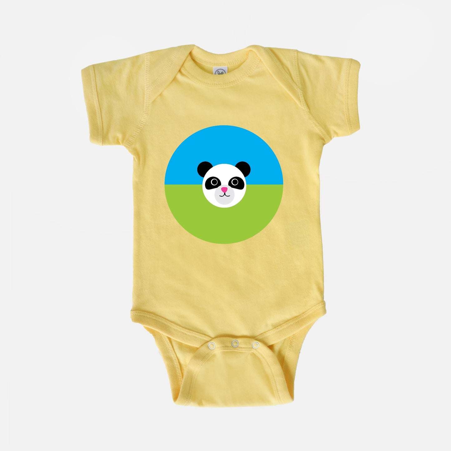 Furry Friends Panda Short-Sleeve Baby Bodysuit