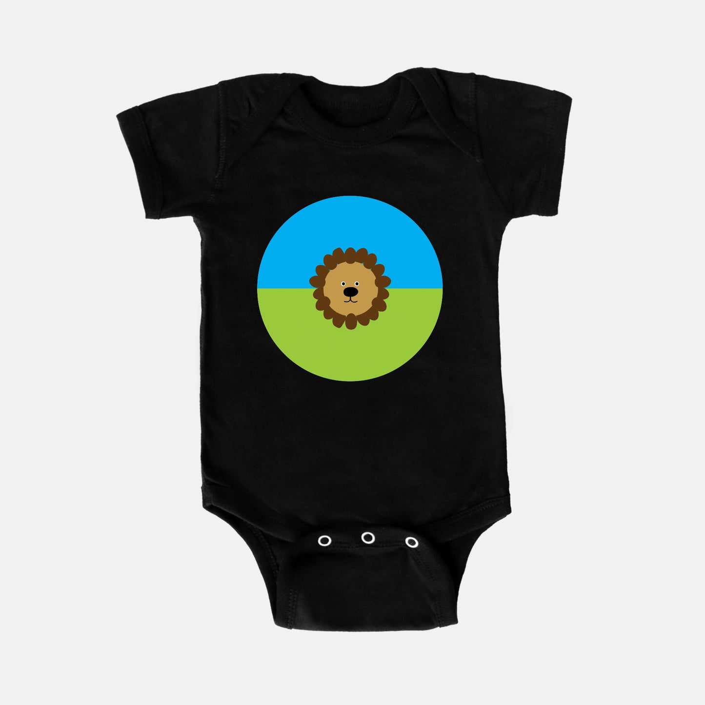 Furry Friends Lion Short-Sleeve Baby Bodysuit