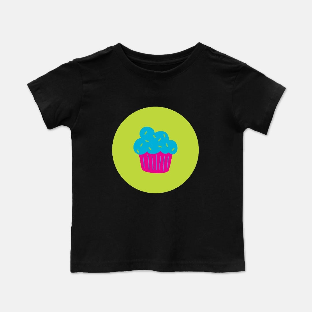 Cupcake Trio Short-Sleeve Toddler Tee | Blue Cupcake