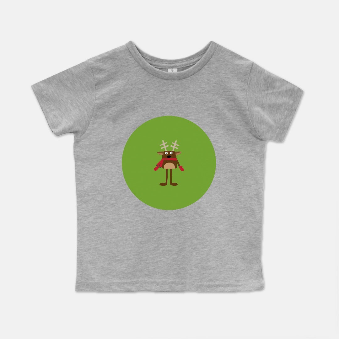 Christmas Reindeer Short-Sleeve Toddler Tee