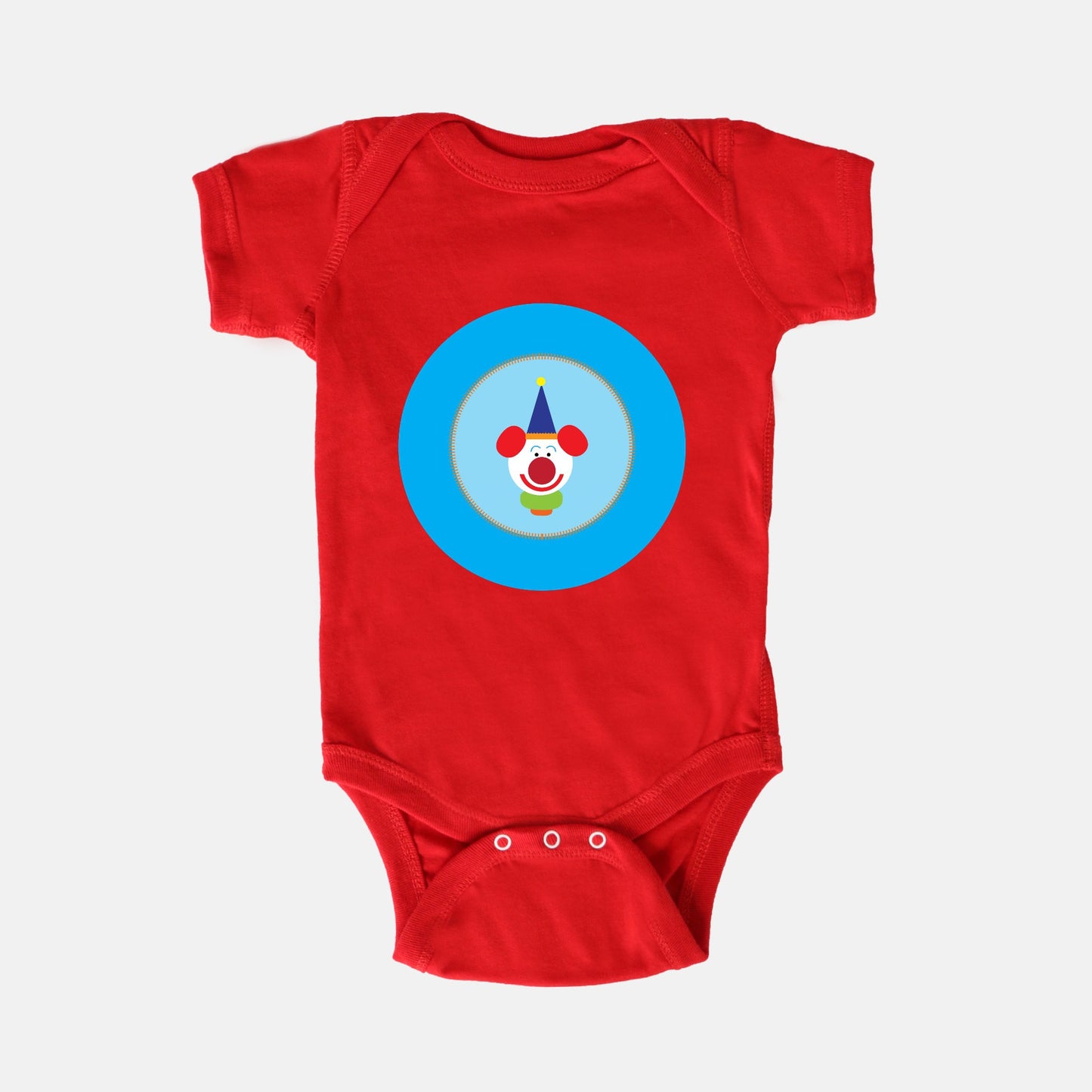 Laughing Clown Short-Sleeve Baby Bodysuit