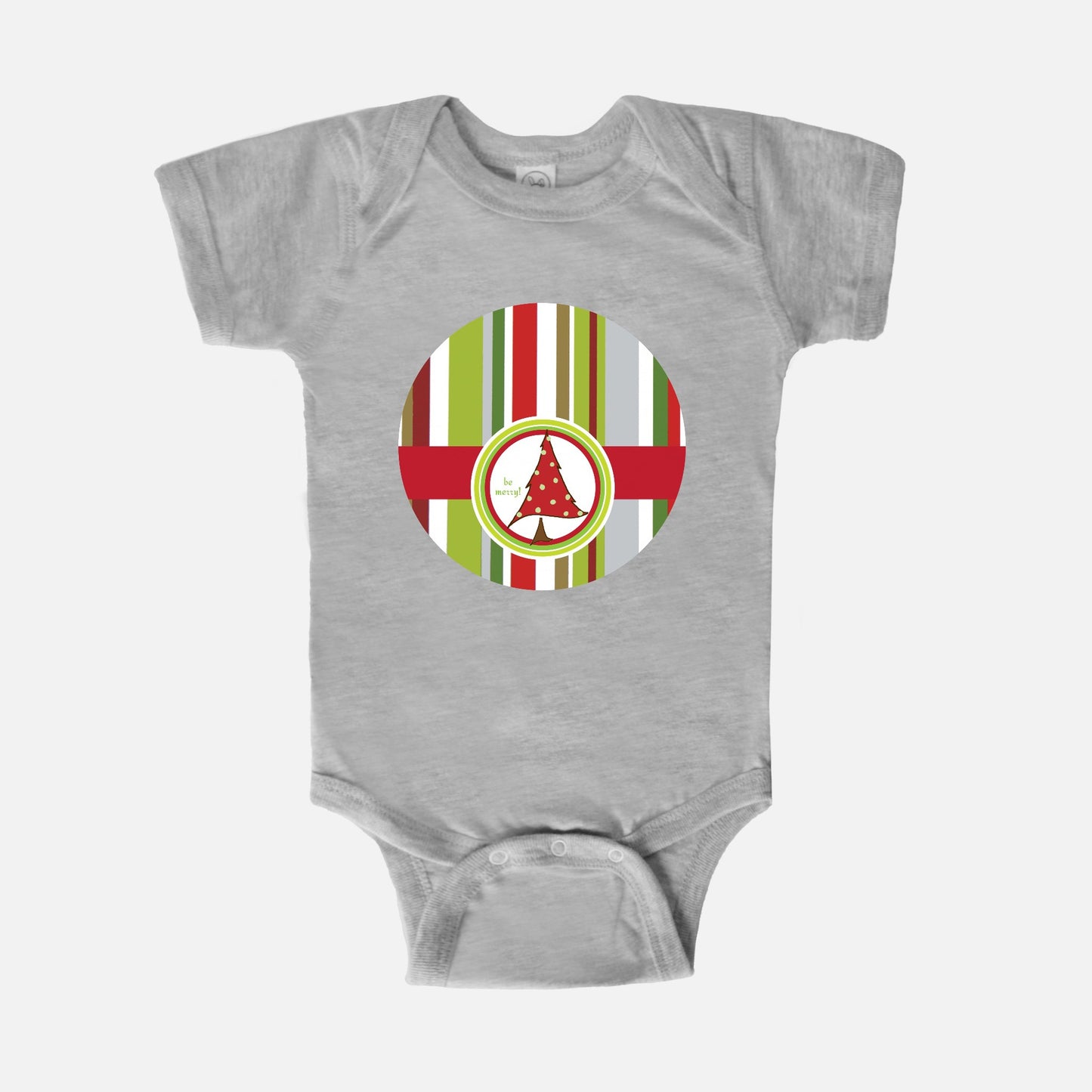 Christmas Tree Short-Sleeve Baby Bodysuit