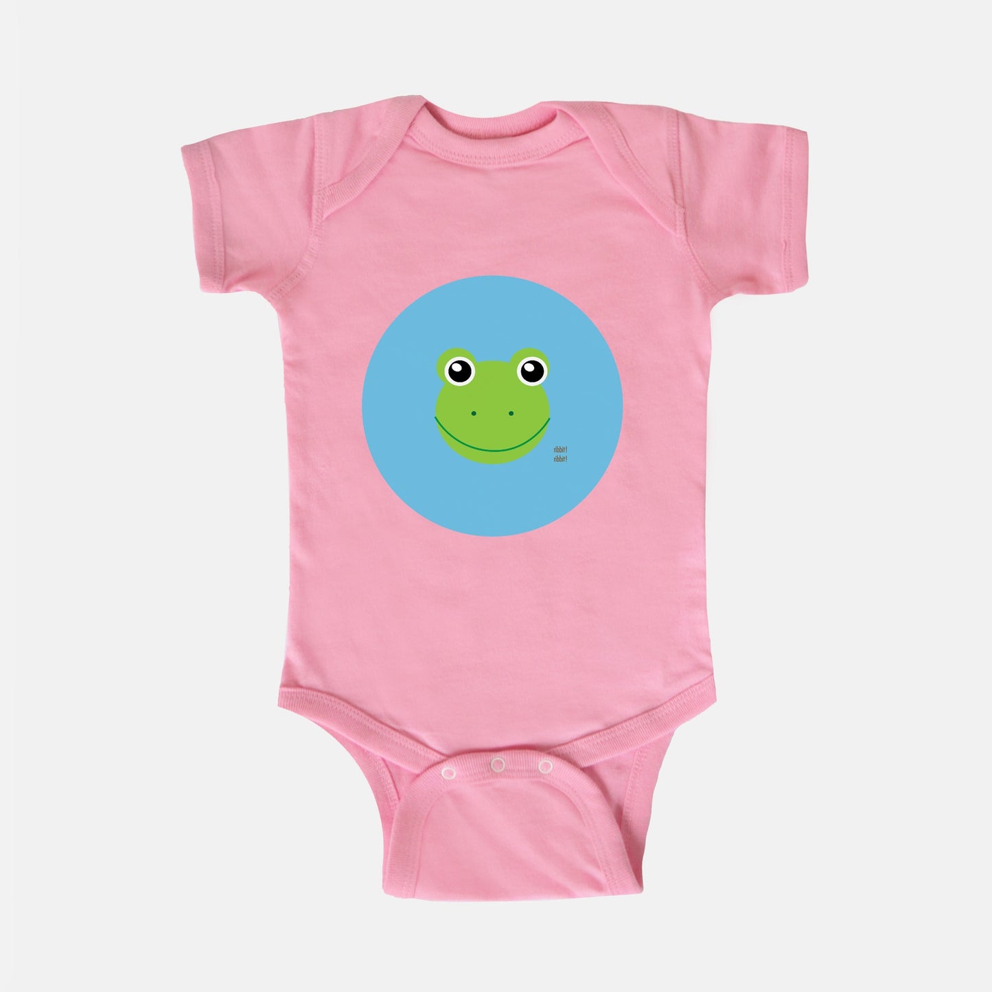 Ribbit Froggie Short-Sleeve Baby Bodysuit