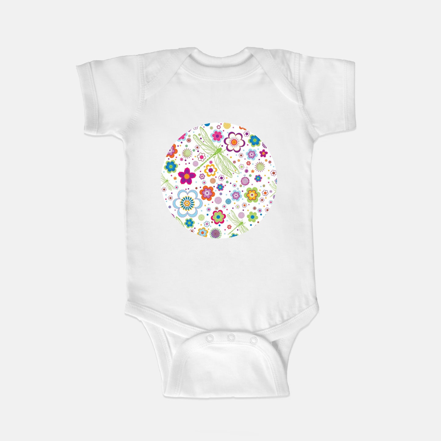 Dragonfly Menagerie Short-Sleeve Baby Bodysuit