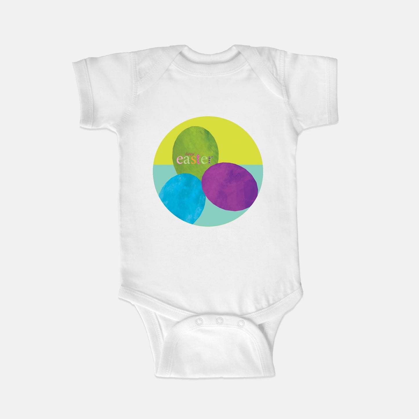 Easter Eggs Short-Sleeve Baby Bodysuit