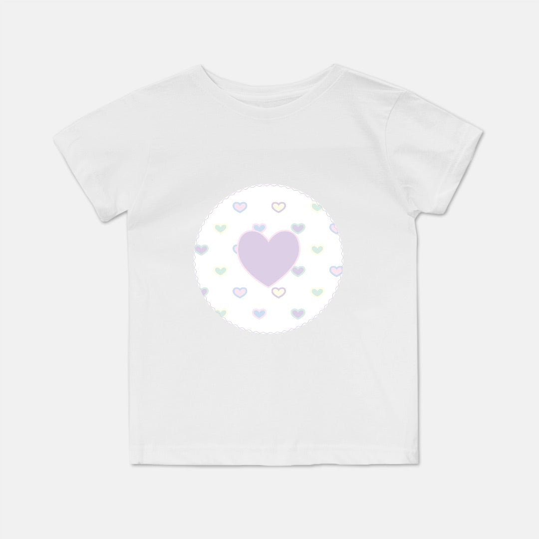 Multicolor Hearts Short-Sleeve Toddler Tee