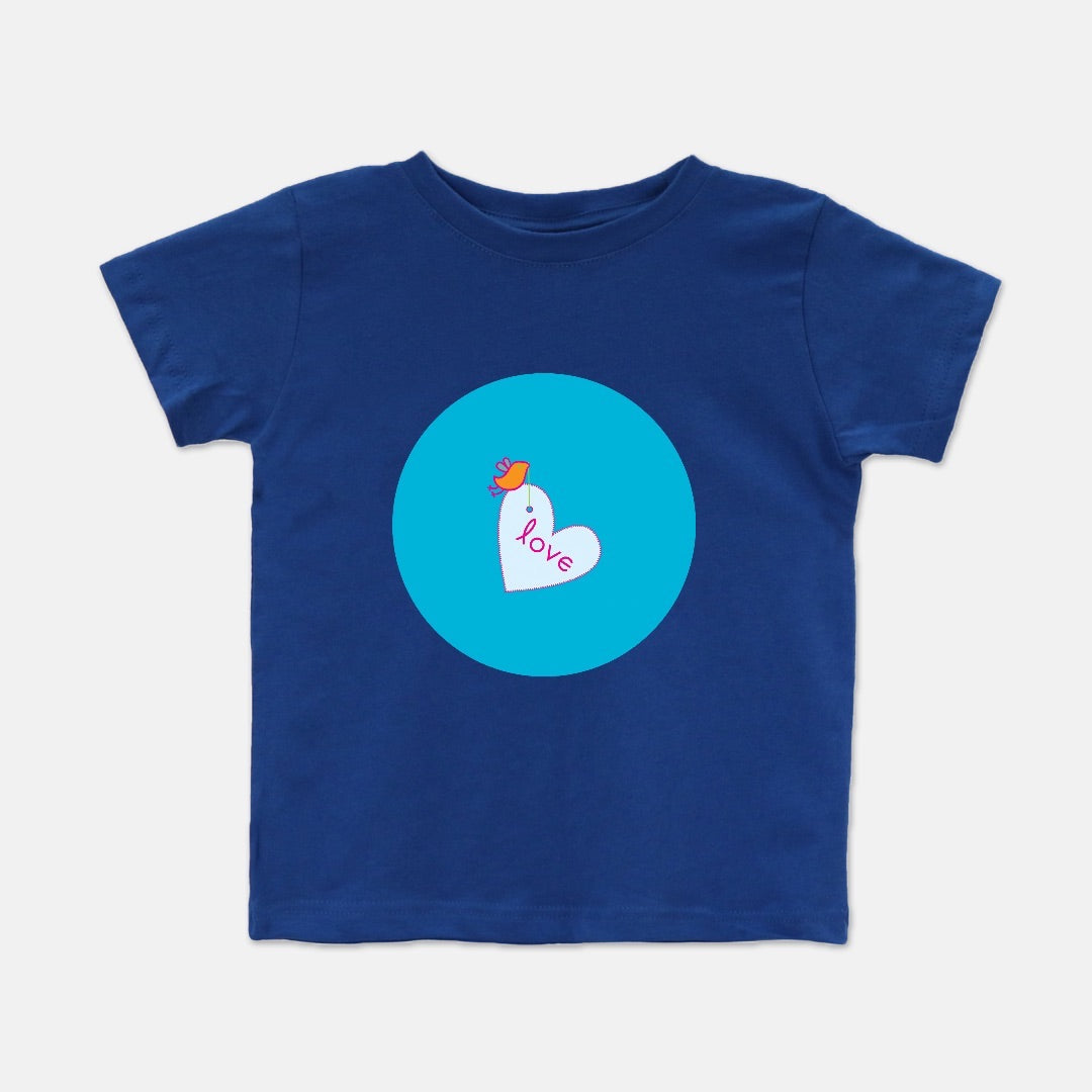 Flower Fields Heart Short-Sleeve Toddler Tee