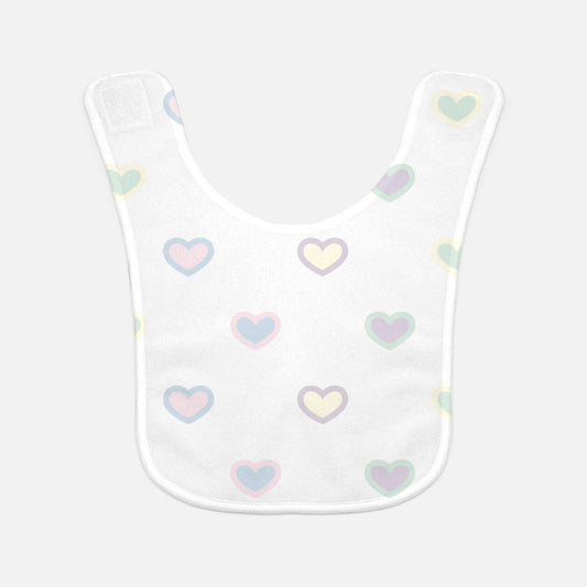 Multicolor Hearts Baby Bib