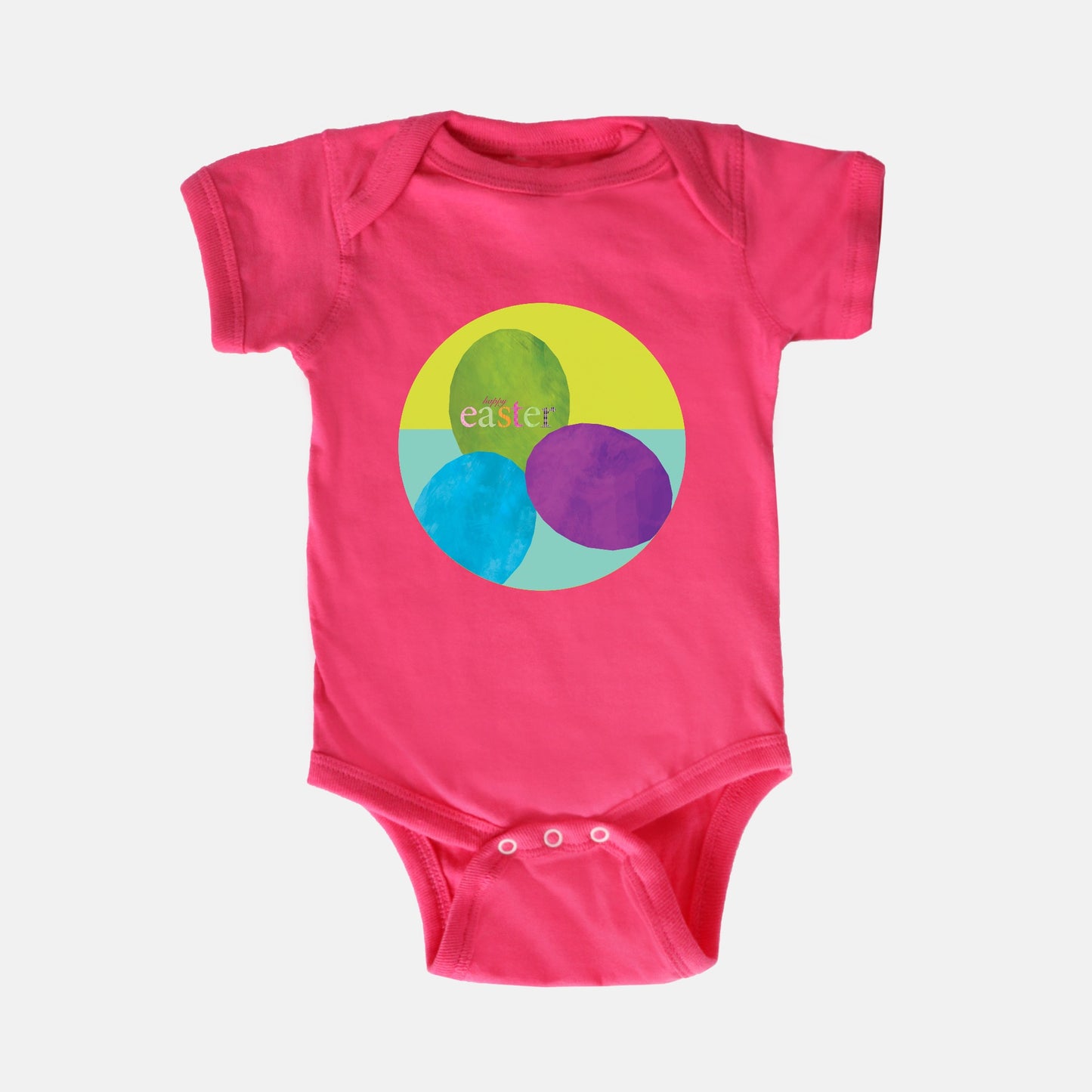 Easter Eggs Short-Sleeve Baby Bodysuit