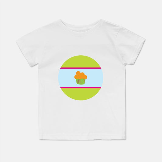 Cupcake Trio Short-Sleeve Toddler Tee | Orange Cupcake