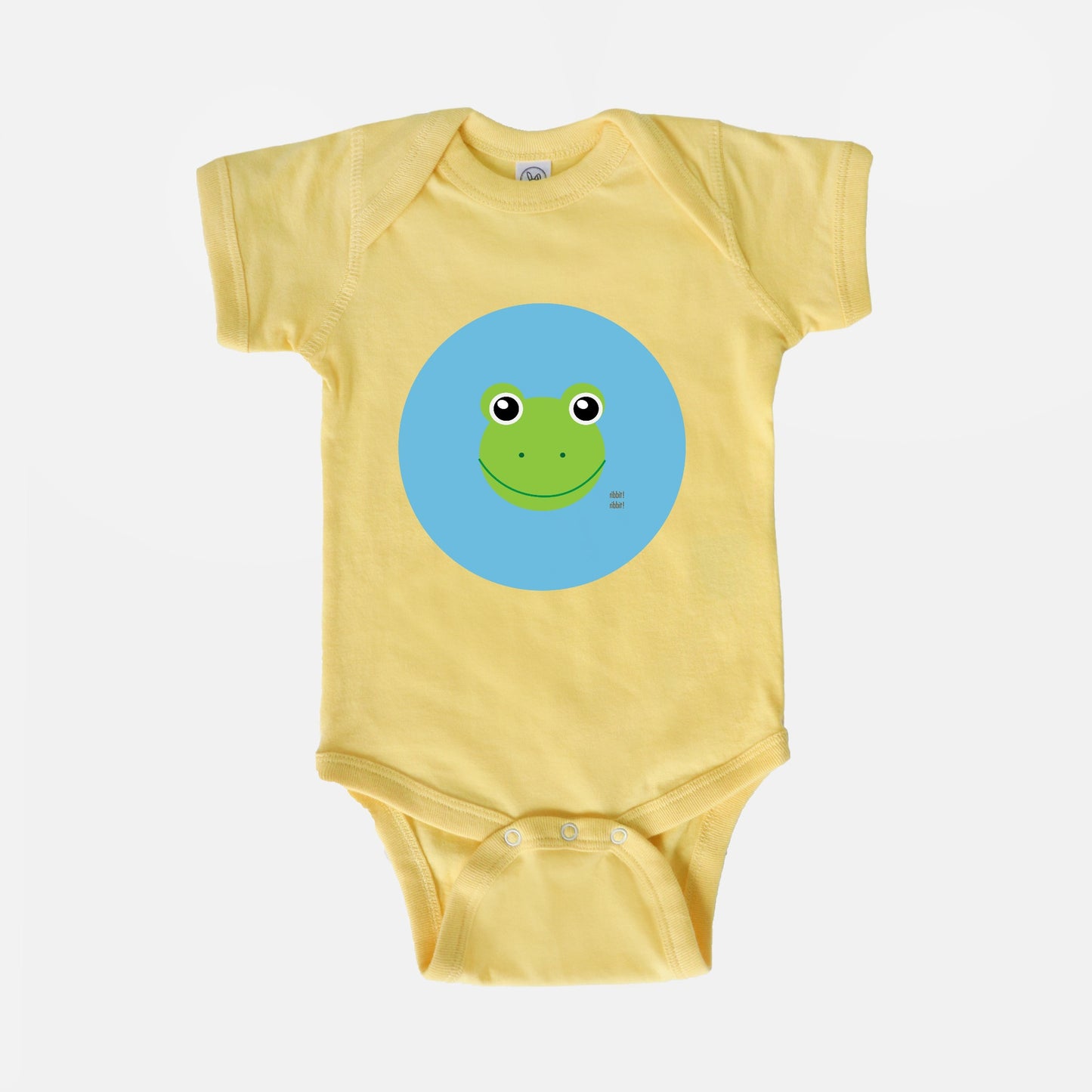 Ribbit Froggie Short-Sleeve Baby Bodysuit