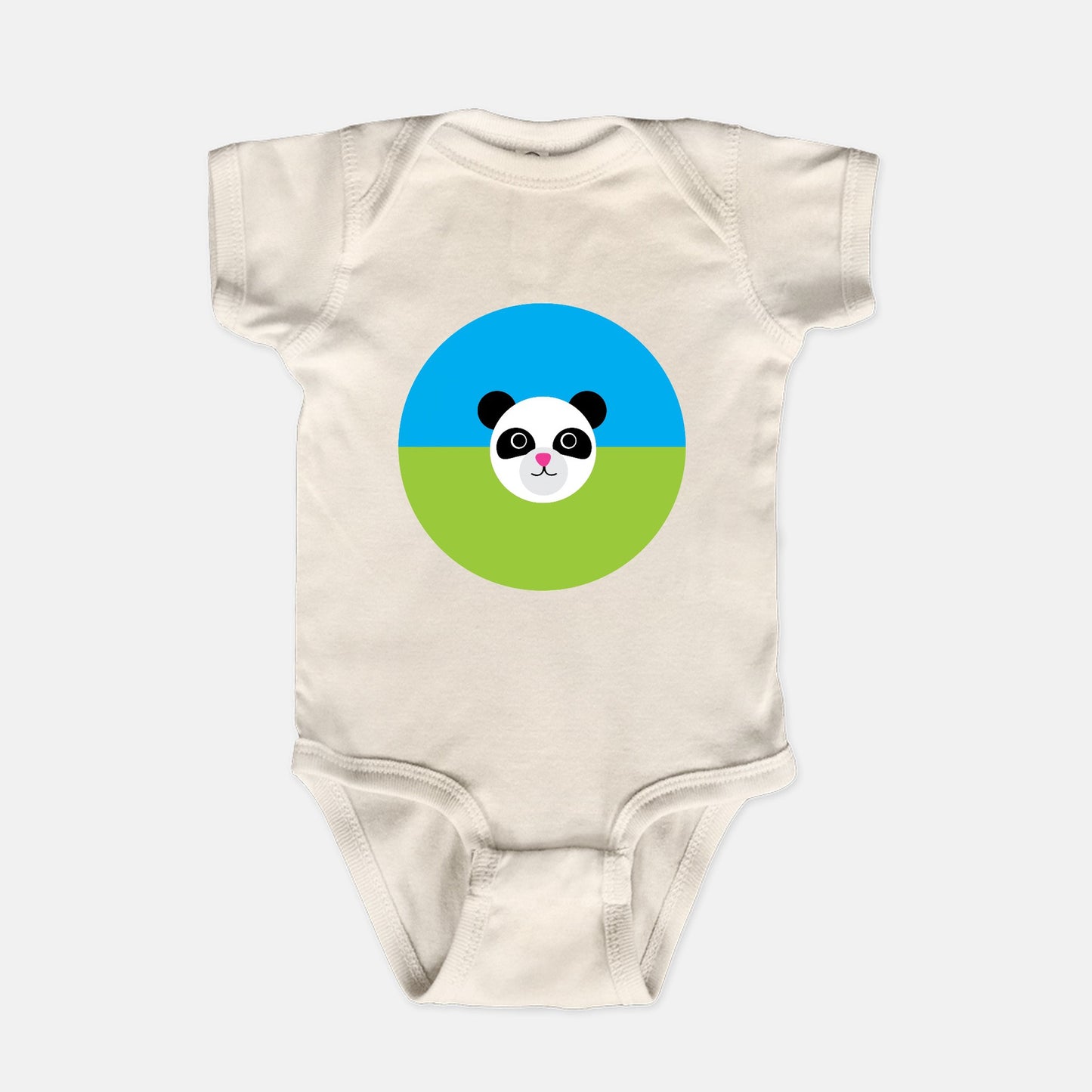 Furry Friends Panda Short-Sleeve Baby Bodysuit