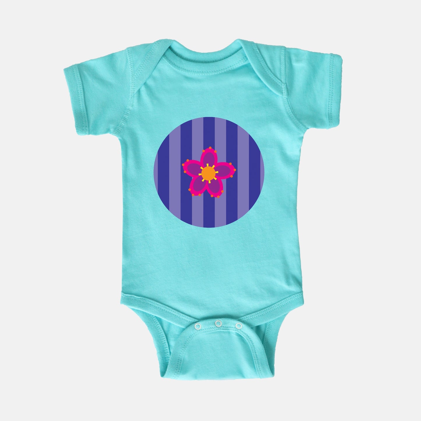 Purple Passion Short-Sleeve Baby Bodysuit