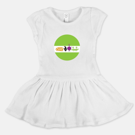 Monster Madness Toddler Ribbed Dress