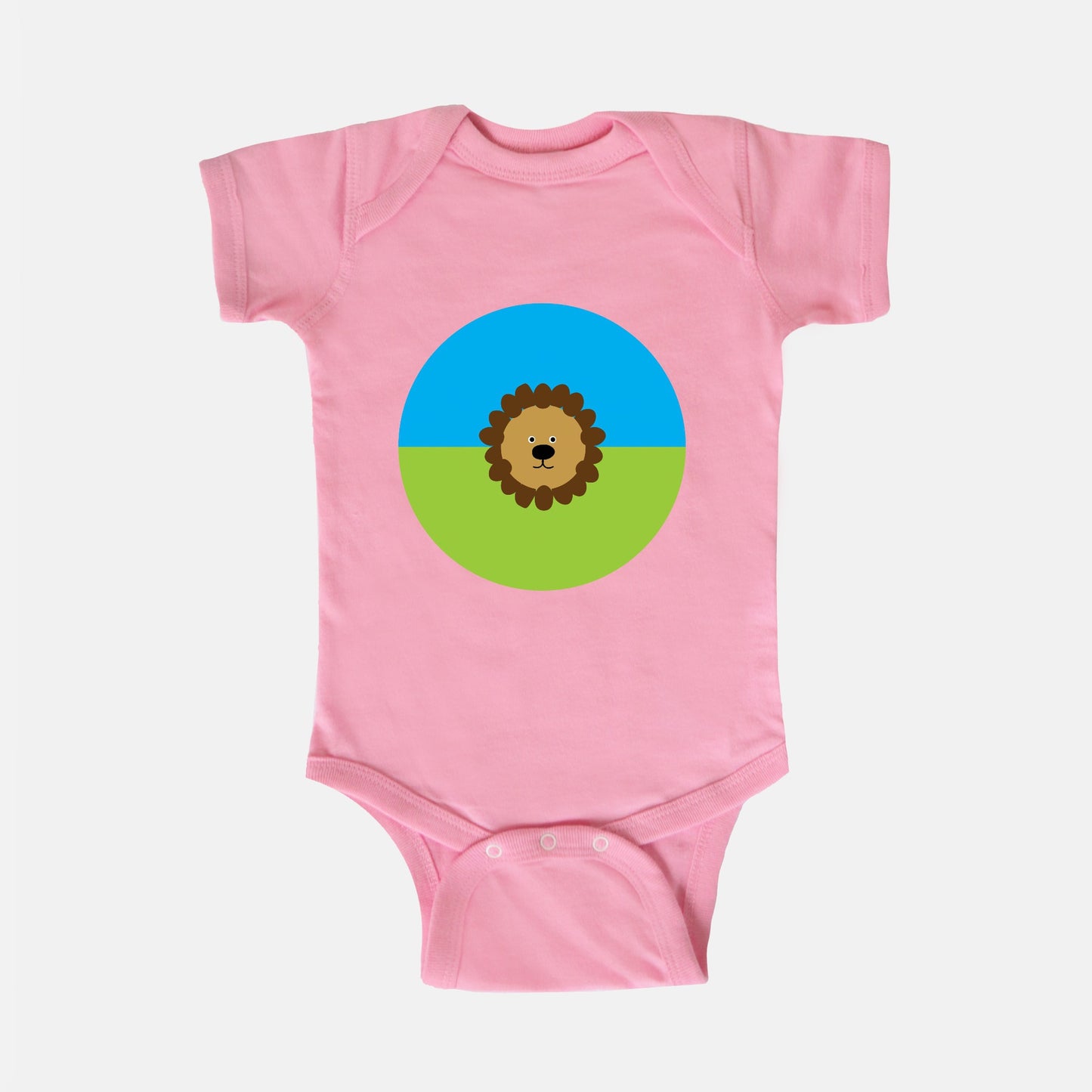 Furry Friends Lion Short-Sleeve Baby Bodysuit