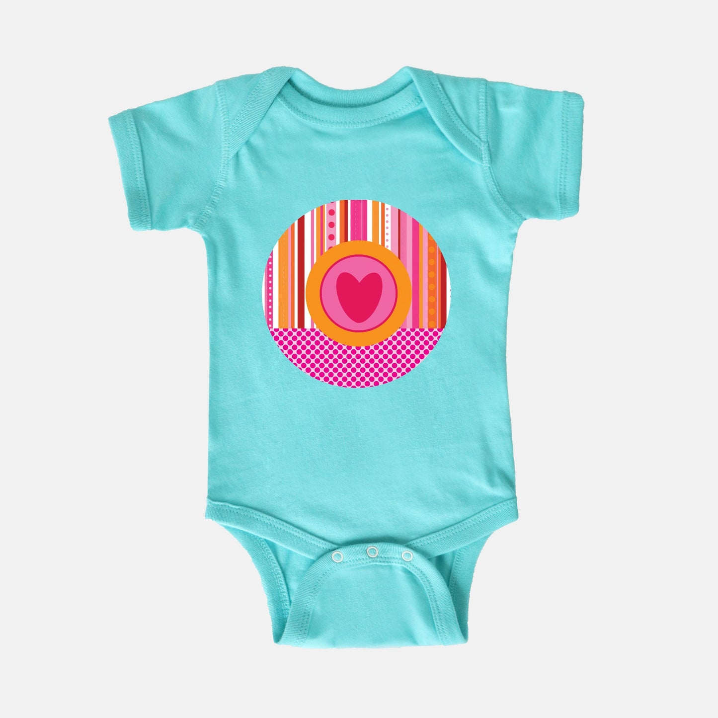 Powerful Pink Paint Short-Sleeve Baby Bodysuit