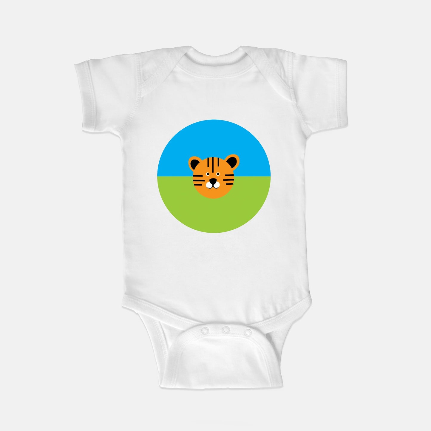 Furry Friends Tiger Short-Sleeve Baby Bodysuit