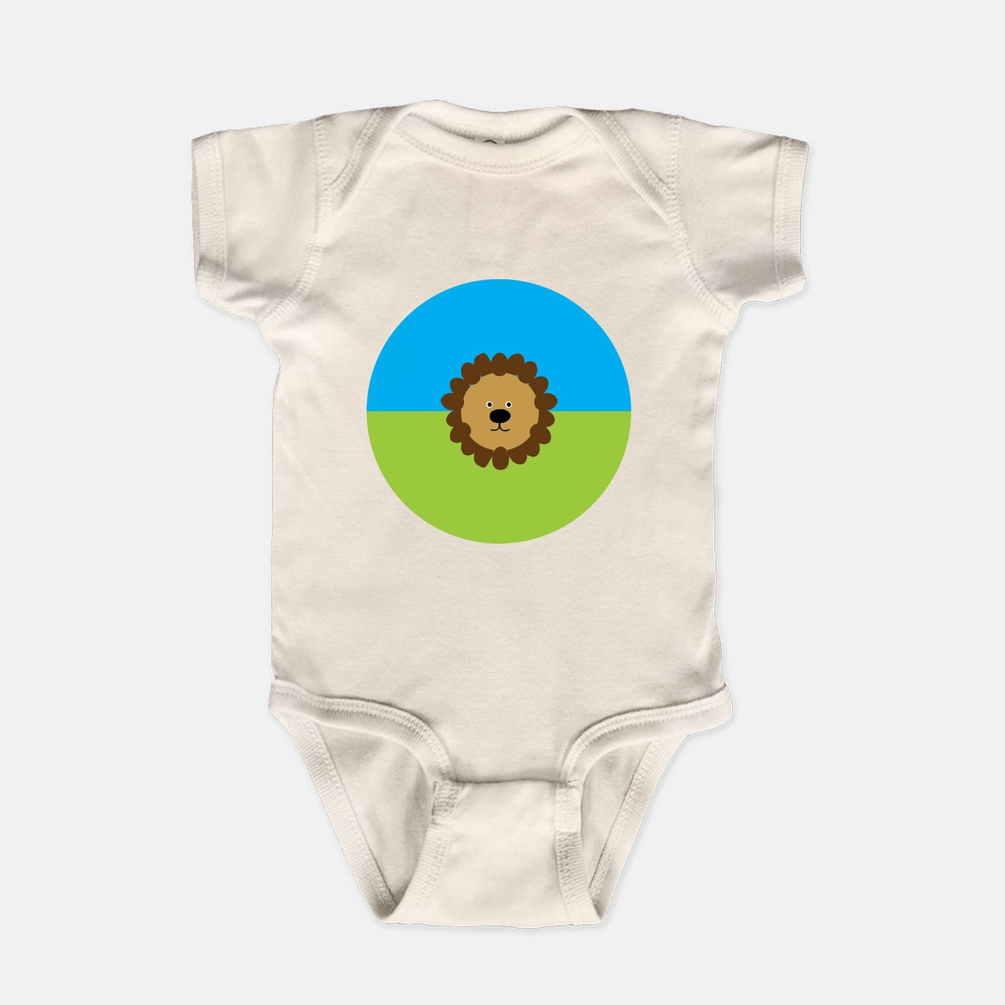 Furry Friends Lion Short-Sleeve Baby Bodysuit