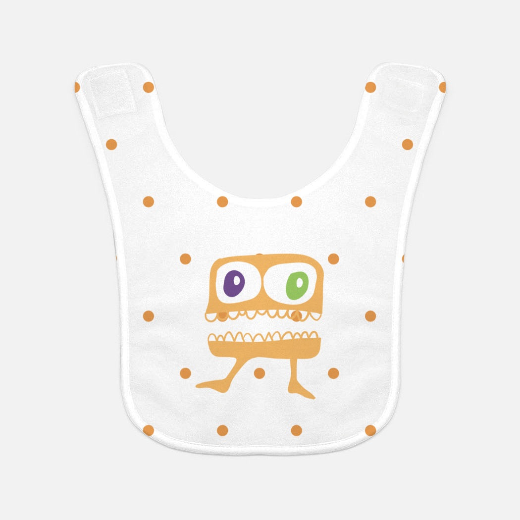 Orange Ogre Baby Bib