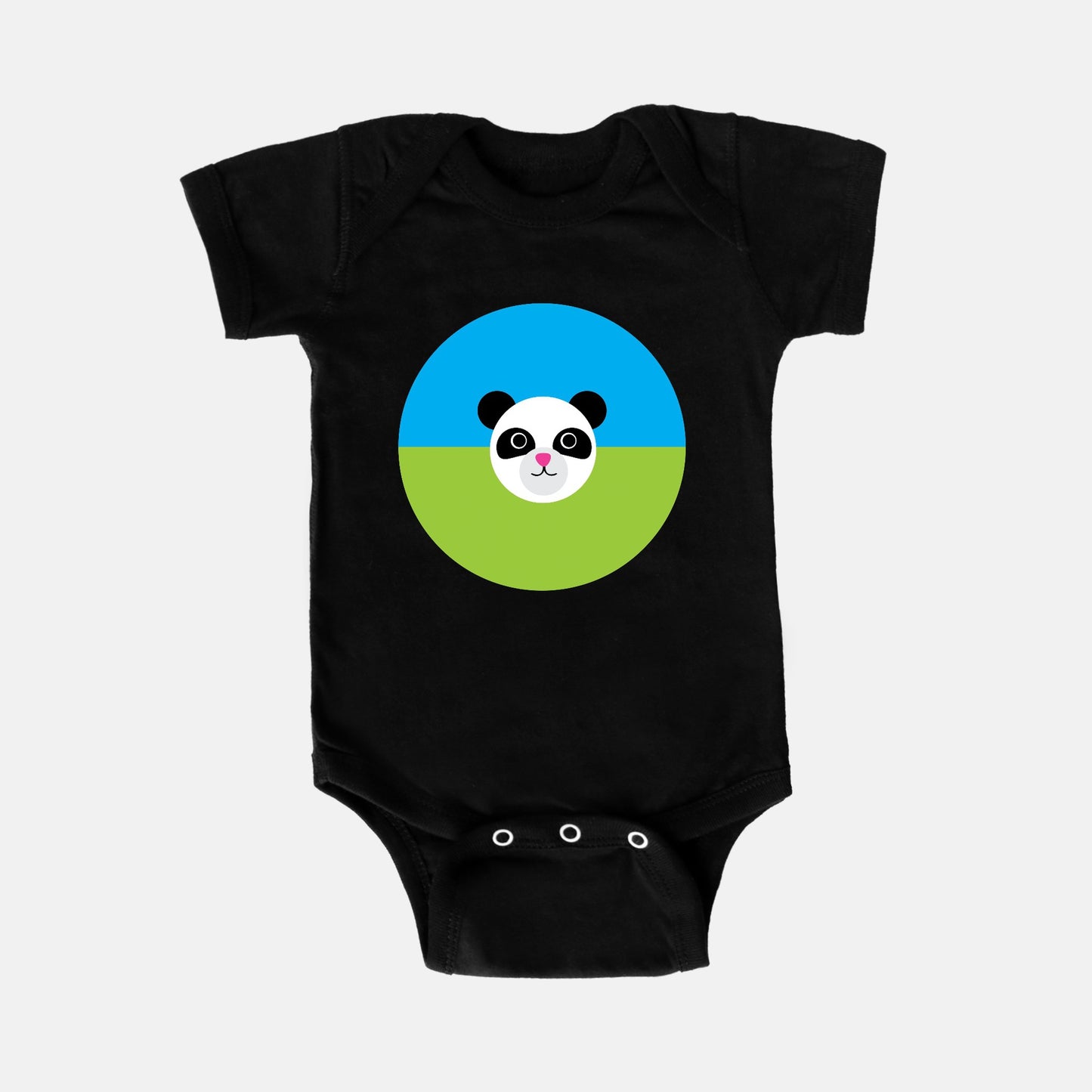 Furry Friends Panda Short-Sleeve Baby Bodysuit