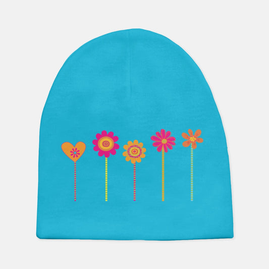 Flower Fields Baby Beanie Hat