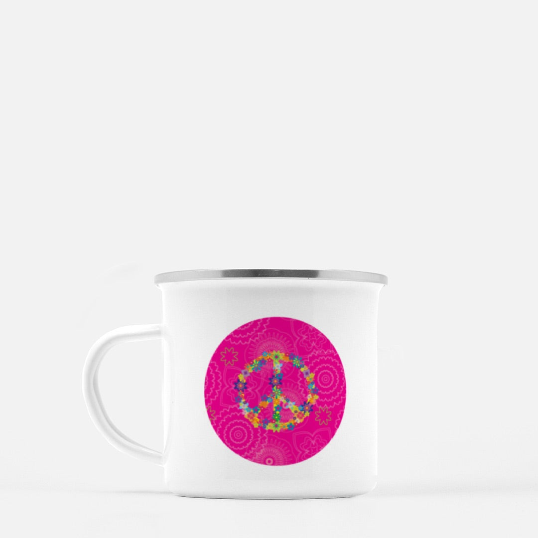 Floral Peace Sign 10-oz. Camp Mug