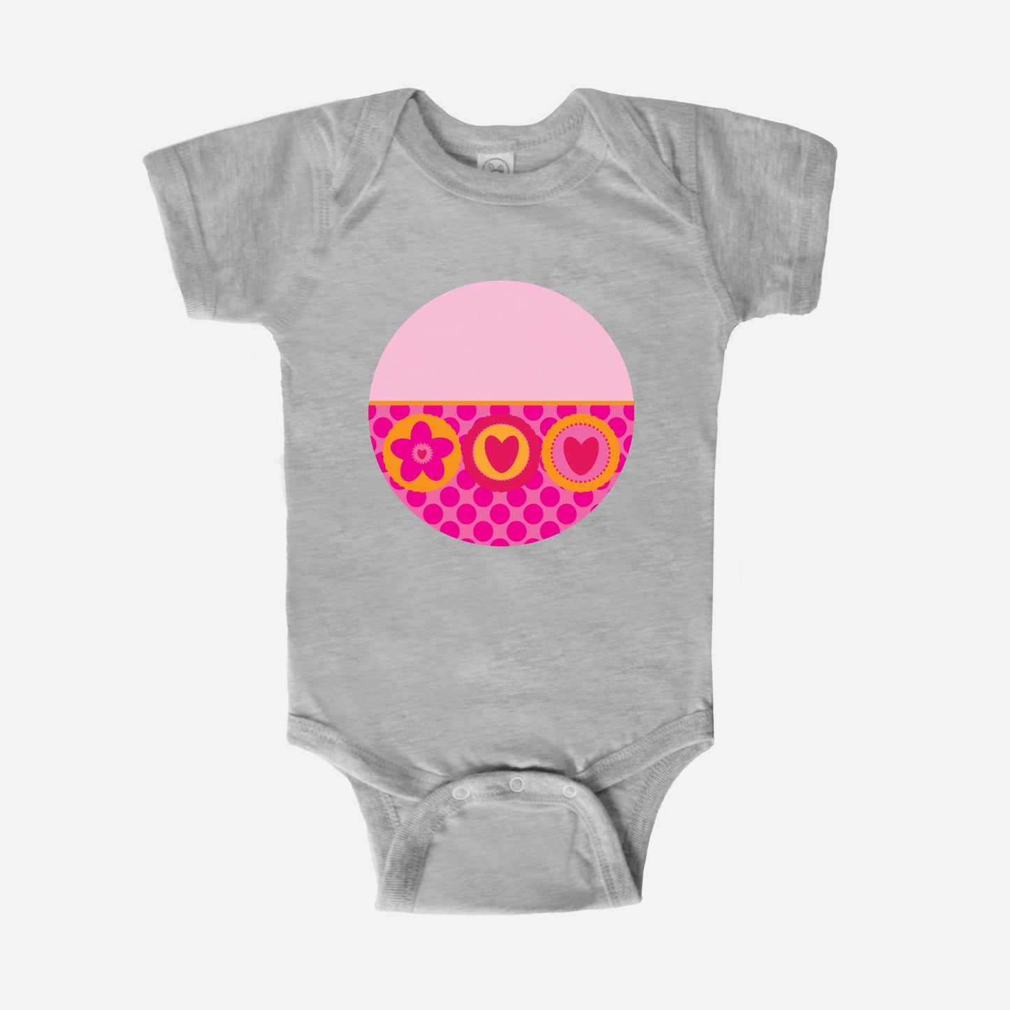 Blooming Circles Short-Sleeve Baby Bodysuit