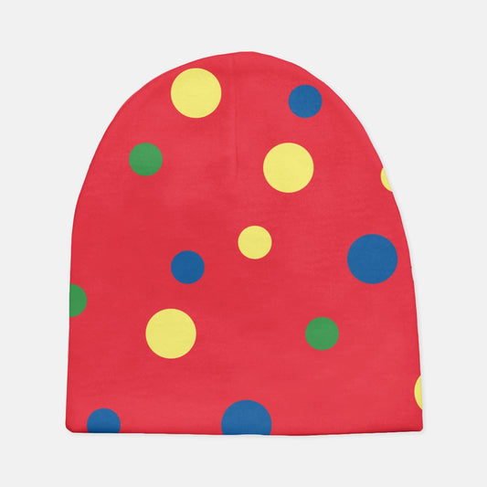 Jungle Animals Red Pattern Baby Beanie Hat